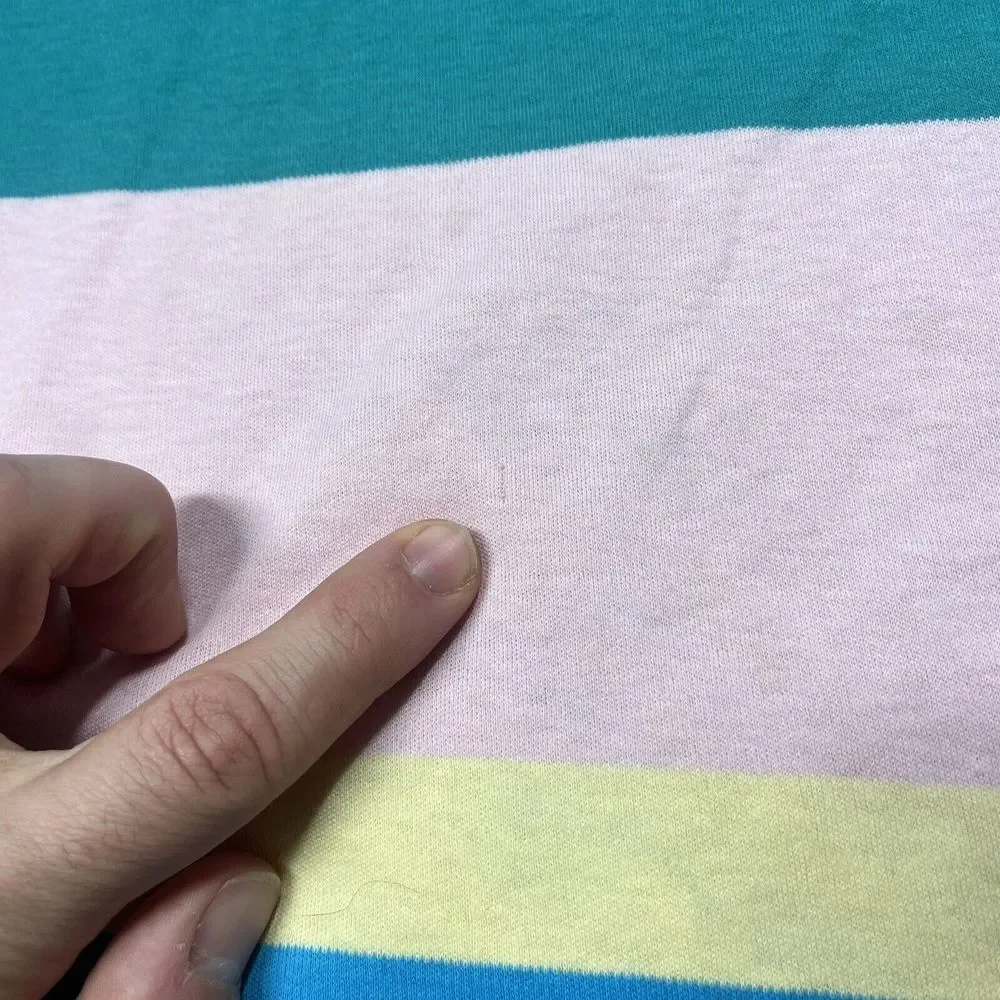 Ralph‎ Lauren Rugby Small Green Pink Blue Striped Made In USA READ!